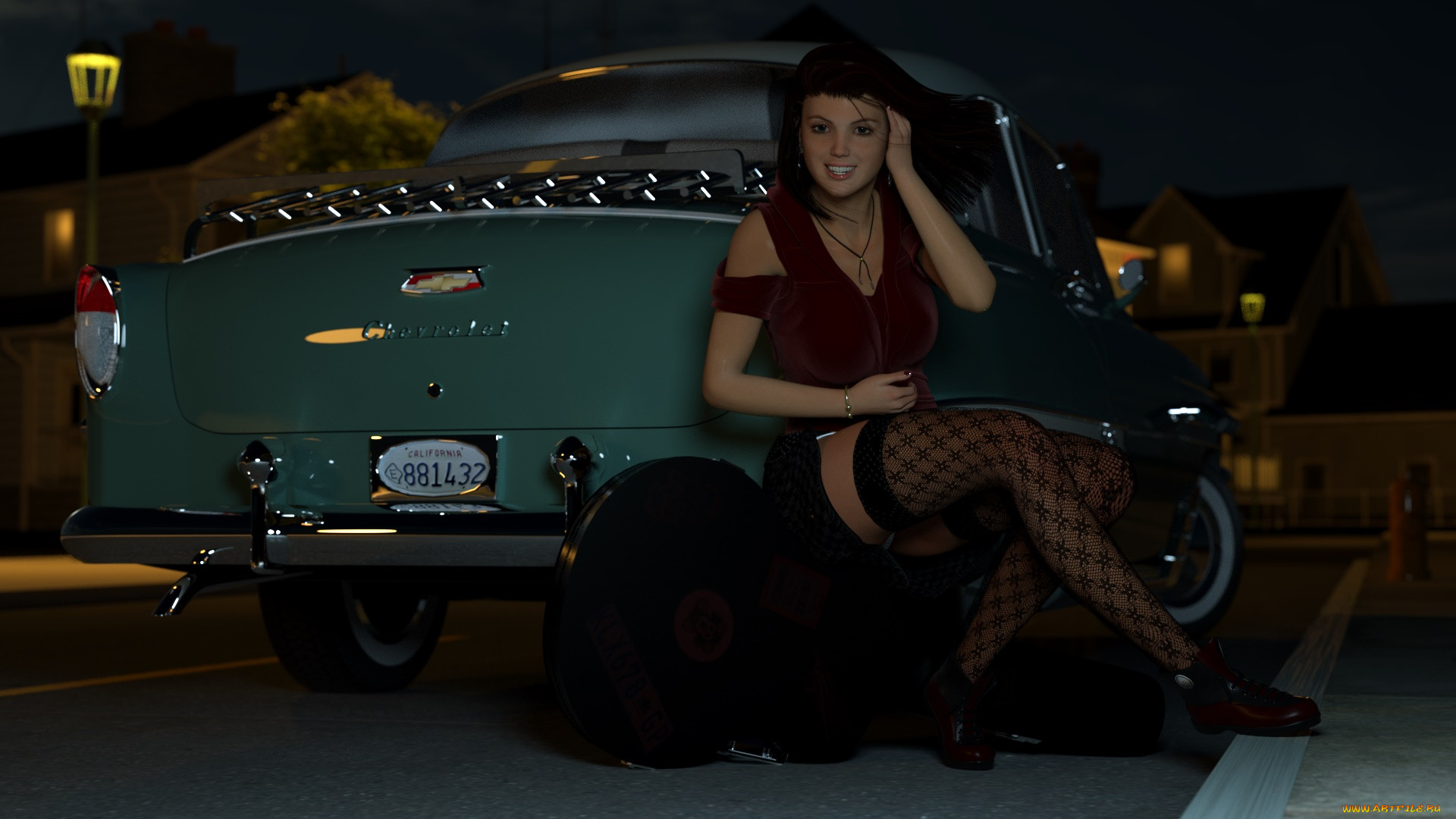 , 3d car&girl, , , , , 